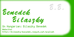 benedek bilaszky business card